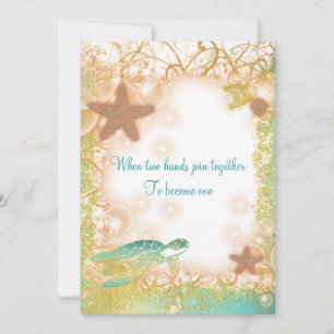 Invitación fiesta elegante de boda de playa