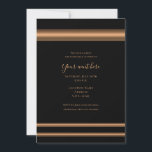 Invitación Fiesta elegante de bronce negro<br><div class="desc">Personalizar esta elegante invitación para cualquier evento.</div>