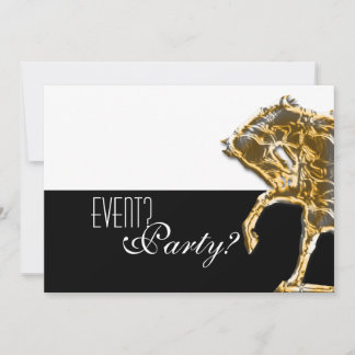 Invitación fiesta elegante de caballos