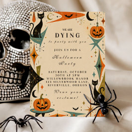 Invitación Fiesta Elegante de Halloween Retro