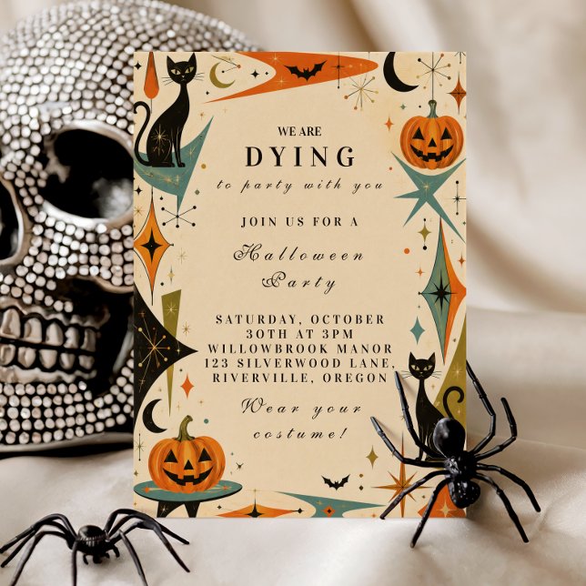 Invitación Fiesta Elegante de Halloween Retro (Subido por el creador)