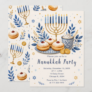 Invitación Fiesta elegante de Janucá