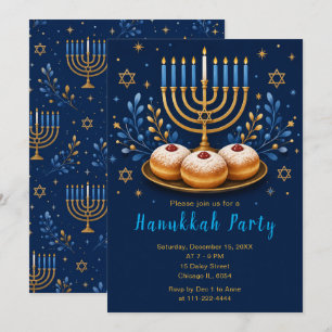 Invitación Fiesta elegante de Janucá