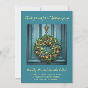 Invitación Fiesta Elegante De Navidades De Festividades De Pu