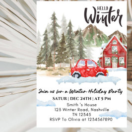 Invitación Fiesta elegante de vacaciones de invierno