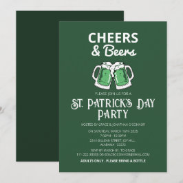 Invitación Fiesta elegante del día de San Patricio del trébol