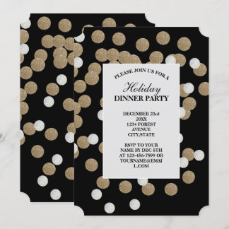 Invitación fiesta elegante moderna de vacaciones de confeti d