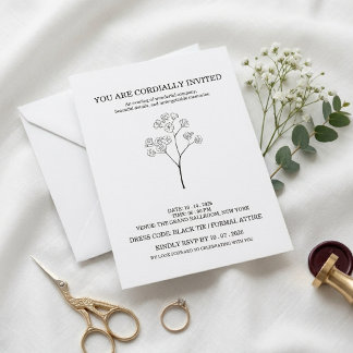 Invitación Fiesta elegante personalizada