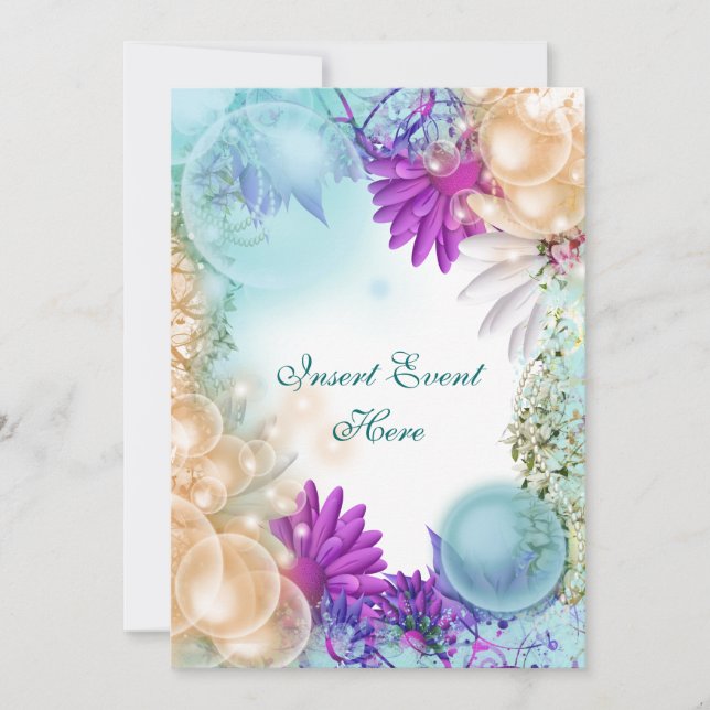 Invitación Fiesta elegante tropical con tema de playa (Anverso)