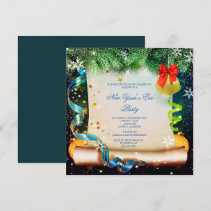 Invitación Fiesta elegante y decorativo de Año Nuevo