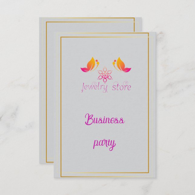 Invitación Fiesta empresarial (Anverso / Reverso)