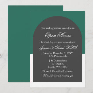 Invitación Fiesta empresarial moderno de Arch Green
