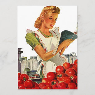 Invitación Fiesta en blanco para el techo de cocina retro ocu