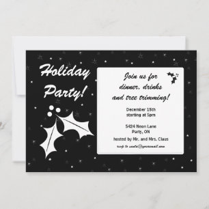 Invitación Fiesta en blanco y negro