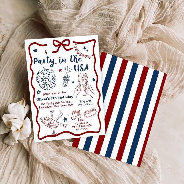 Invitación Fiesta en el cumpleaños de USA (Subido por el creador)