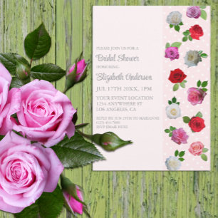Invitación Fiesta en el jardín de rosas para la despedida de