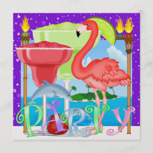 Invitación Fiesta en el paraíso / Luau - SRF