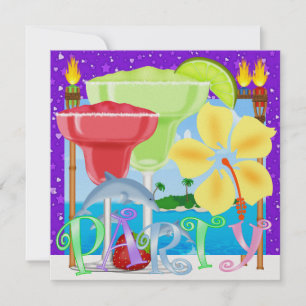 Invitación Fiesta en el paraíso / Luau - SRF