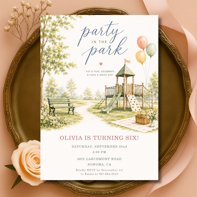 Invitación Fiesta en el Parque Infantil Cumpleaños (Subido por el creador)