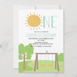 Invitación Fiesta en el Parque Infantil cumpleaños 1
