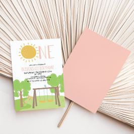 Invitación Fiesta en el parque infantil Primer cumpleaños
