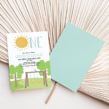 Fiesta en el parque infantil Primer cumpleaños