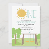 Fiesta en el parque infantil Primer cumpleaños