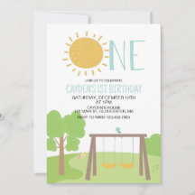 Fiesta en el parque infantil Primer cumpleaños