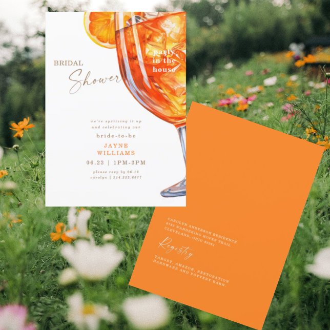 Invitación Fiesta en la casa Aperol Spritz Bridal Shower (Subido por el creador)