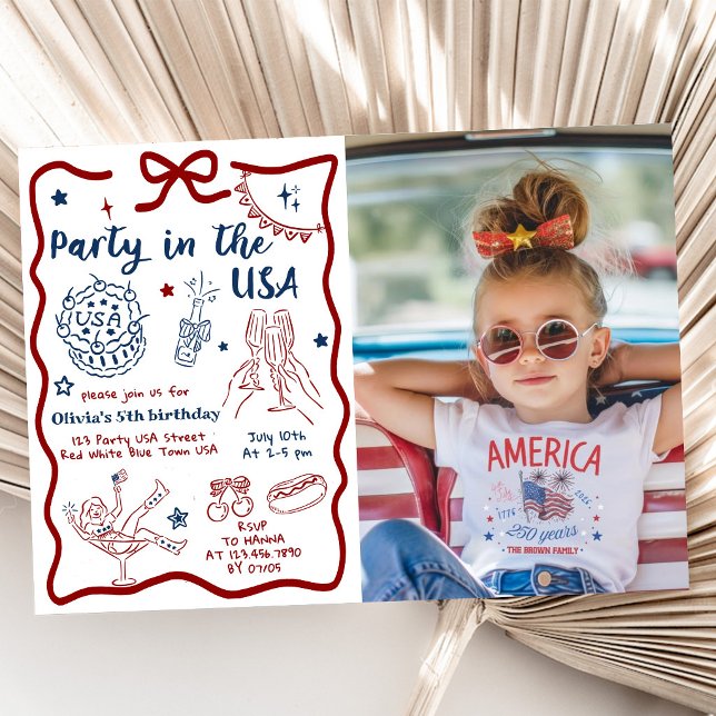Invitación Fiesta en la foto de cumpleaños de EE. UU. (Subido por el creador)