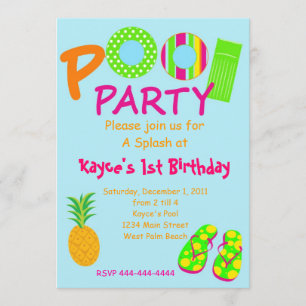 Invitación Fiesta en la Piscina