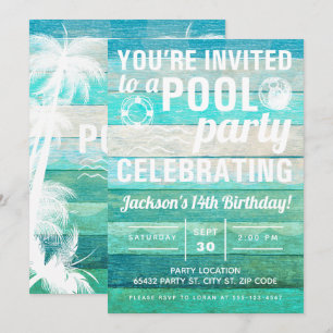 Invitación Fiesta en la Piscina