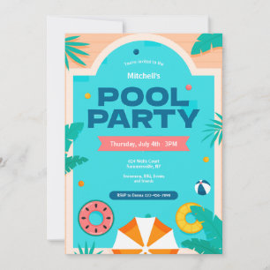 Invitación Fiesta en la Piscina