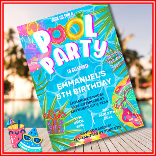 Invitación Fiesta en la Piscina