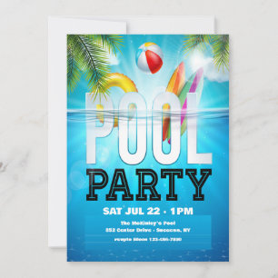 Invitación Fiesta en la Piscina
