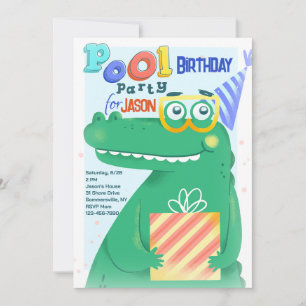 Invitación Fiesta en la Piscina Caimán