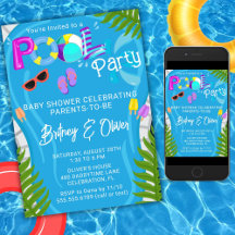 Fiesta en la Piscina de Verano para Baby Shower de