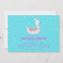 Invitación Fiesta en la piscina del cumpleaños del flotador