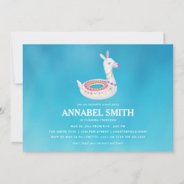 Invitación Fiesta en la piscina del cumpleaños del flotador