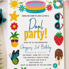 Invitación Fiesta en la Piscina | Fiesta de Cumpleaños Modern