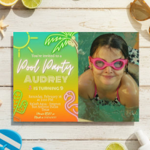 Invitación Fiesta en la Piscina - Paisaje