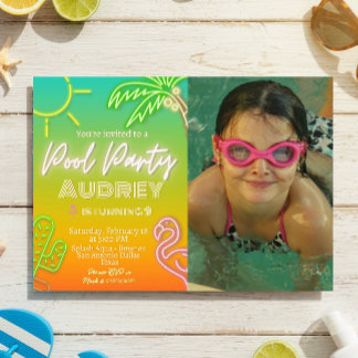 Invitación Fiesta en la Piscina - Paisaje