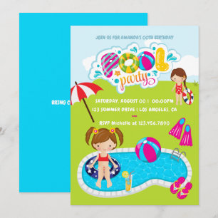 Invitación Fiesta en la Piscina para Niños