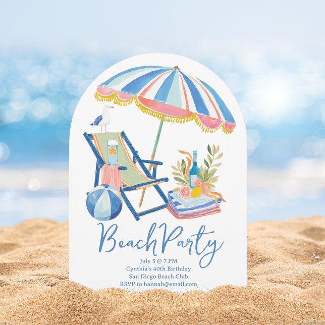 Invitación Fiesta en la Playa (Subido por el creador)