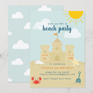 Invitación Fiesta en la Playa