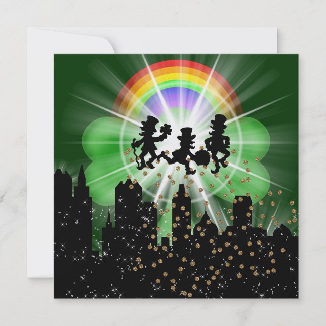 Invitación Fiesta en las Luces Brillantes de Estilo 3 - SRF (Anverso)