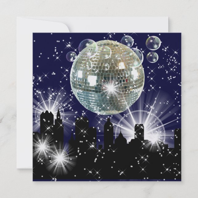 Invitación Fiesta en luces brillantes de estilo - SRF (Anverso)