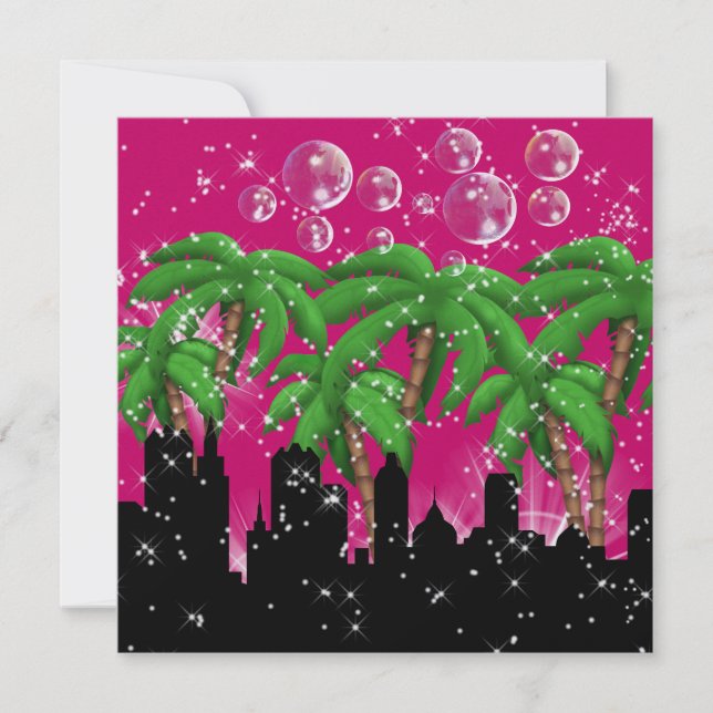 Invitación Fiesta en luces brillantes de estilo - SRF (Anverso)