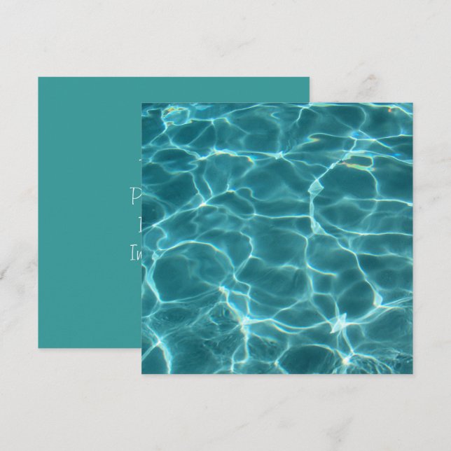 Invitación Fiesta en Piscina Vacía (Anverso / Reverso)