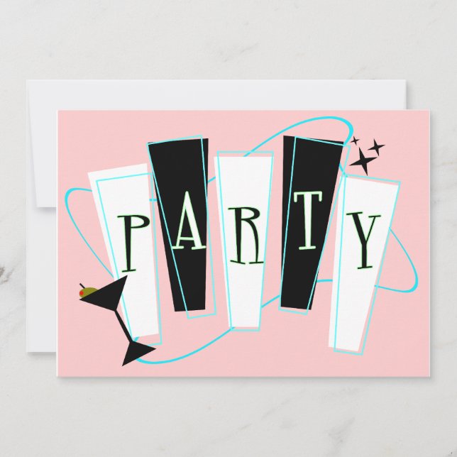 Invitación Fiesta En Rosa (Anverso)